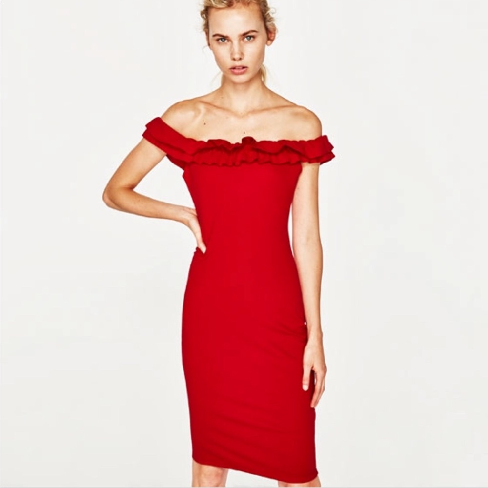 Zara Off the Shoulder Short Bodycon Dresses